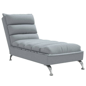 Hellgraue Chaiselongue mit Kissen