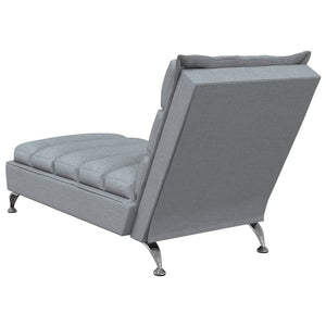 Hellgraue Chaiselongue mit Kissen