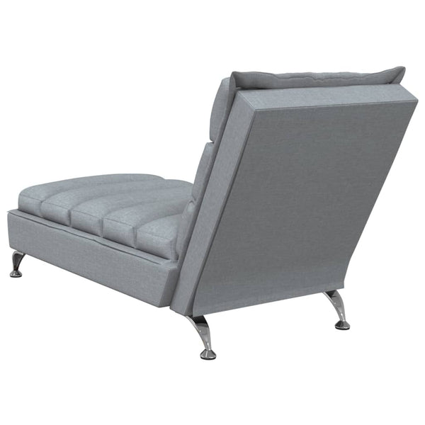 Hellgraue Chaiselongue mit Kissen