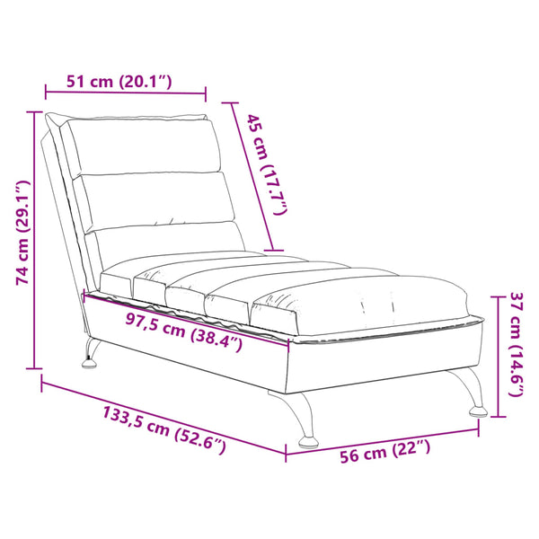 Hellgraue Chaiselongue mit Kissen
