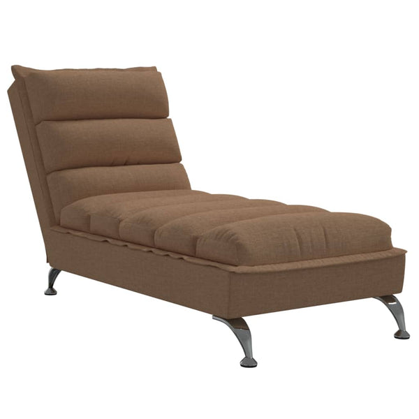Braune Stoff Chaiselongue mit Kissen