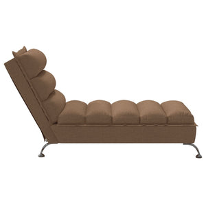 Braune Stoff Chaiselongue mit Kissen
