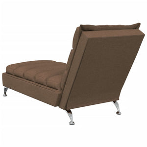 Braune Stoff Chaiselongue mit Kissen