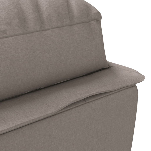 Chaiselongue Taupe Stoff mit Kissen
