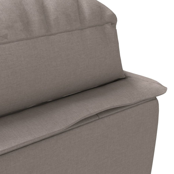 Chaiselongue Taupe Stoff mit Kissen