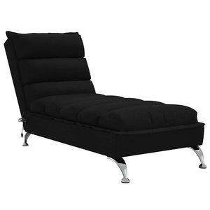 Massage Chaiselongue Schwarz Stoff