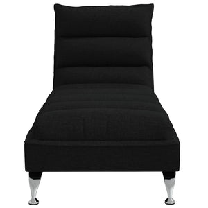 Massage Chaiselongue Schwarz Stoff