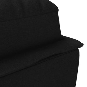 Massage Chaiselongue Schwarz Stoff