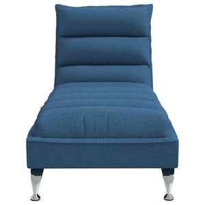 Massage Chaiselongue Blau mit Kissen