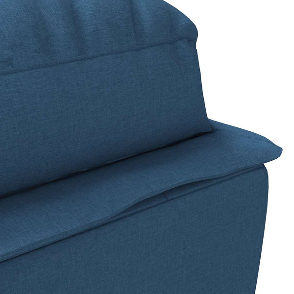 Massage Chaiselongue Blau mit Kissen