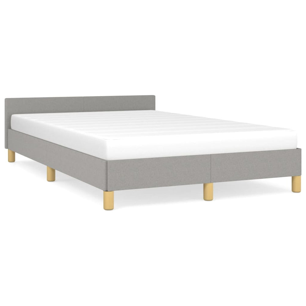 vidaXL Bed Frame without Mattress Light Grey 120x190 cm Fabric