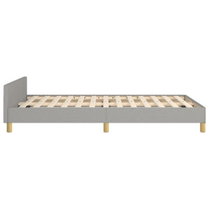 vidaXL Bed Frame without Mattress Light Grey 120x190 cm Fabric