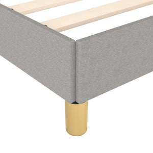 vidaXL Bed Frame without Mattress Light Grey 120x190 cm Fabric