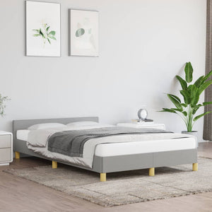 vidaXL Bed Frame without Mattress Light Grey 120x190 cm Fabric
