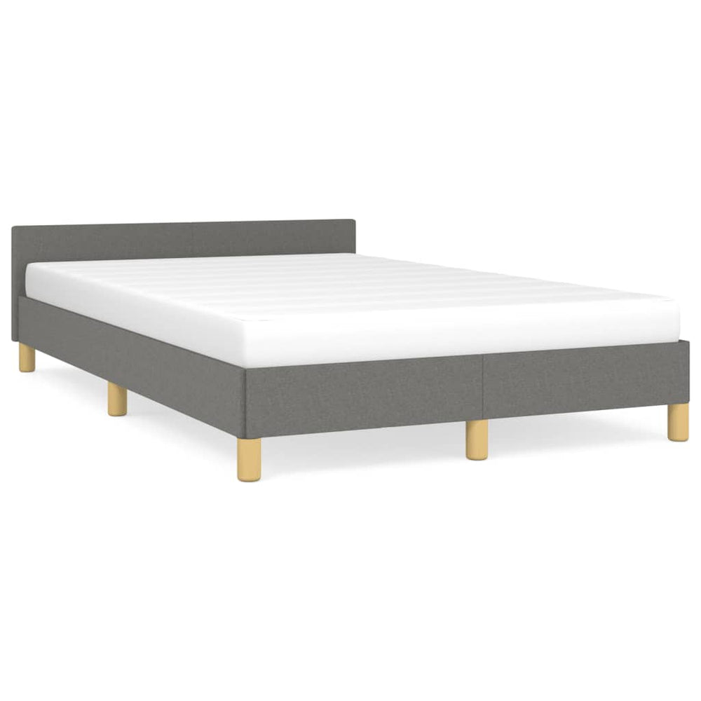 vidaXL Bed Frame without Mattress Dark Grey 120x190 cm Fabric