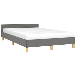 vidaXL Bed Frame without Mattress Dark Grey 120x190 cm Fabric