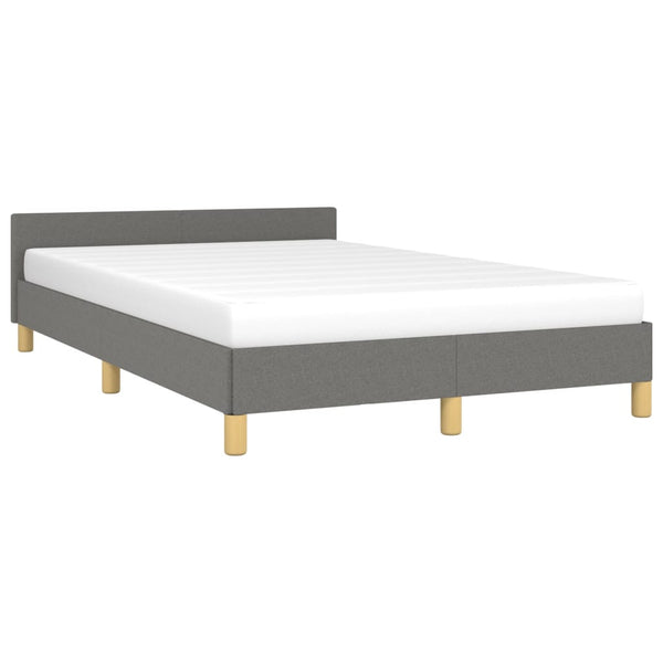 vidaXL Bed Frame without Mattress Dark Grey 120x190 cm Fabric