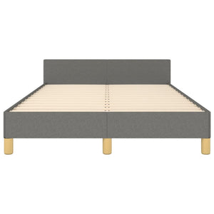 vidaXL Bed Frame without Mattress Dark Grey 120x190 cm Fabric
