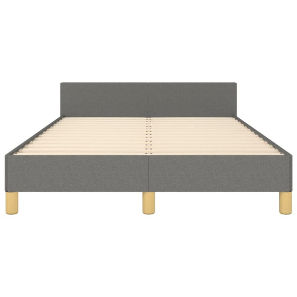 vidaXL Bed Frame without Mattress Dark Grey 120x190 cm Fabric