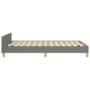 vidaXL Bed Frame without Mattress Dark Grey 120x190 cm Fabric
