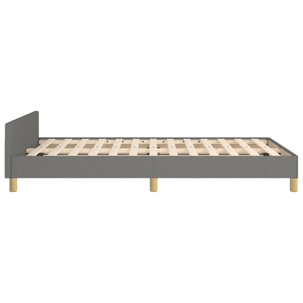 vidaXL Bed Frame without Mattress Dark Grey 120x190 cm Fabric