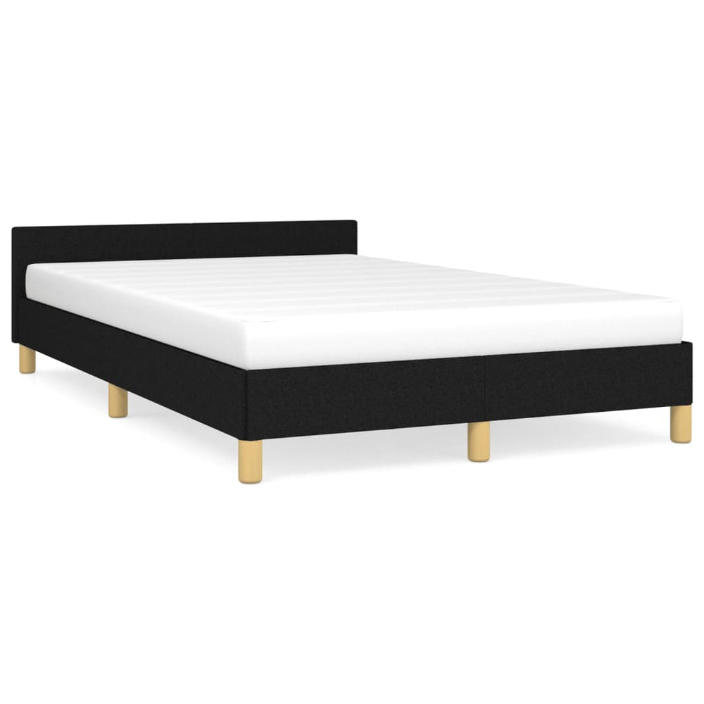 vidaXL Bed Frame Without Mattress Black 120x190 cm Fabric