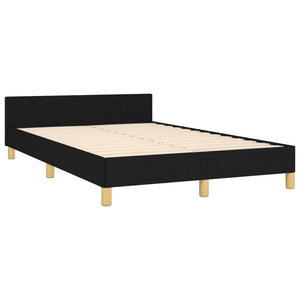 vidaXL Bed Frame Without Mattress Black 120x190 cm Fabric