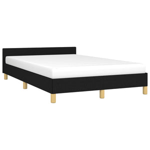vidaXL Bed Frame Without Mattress Black 120x190 cm Fabric