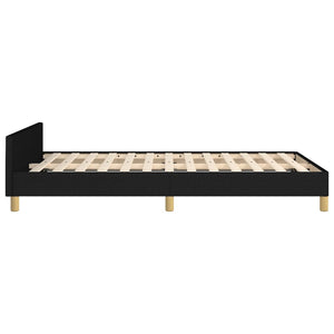 vidaXL Bed Frame Without Mattress Black 120x190 cm Fabric