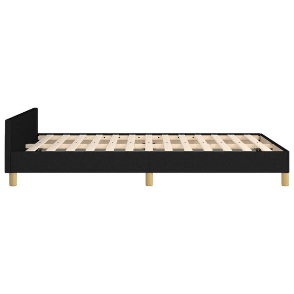 vidaXL Bed Frame Without Mattress Black 120x190 cm Fabric