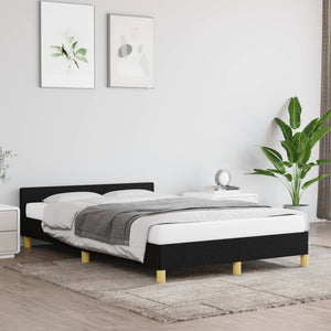 vidaXL Bed Frame Without Mattress Black 120x190 cm Fabric