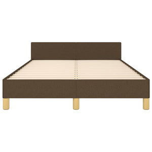 vidaXL Bed Frame without Mattress Dark Brown 120x190 cm Fabric