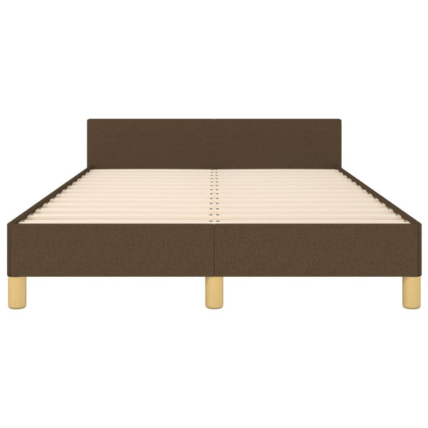vidaXL Bed Frame without Mattress Dark Brown 120x190 cm Fabric