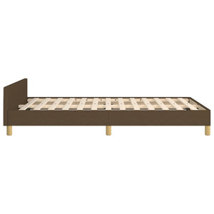 vidaXL Bed Frame without Mattress Dark Brown 120x190 cm Fabric