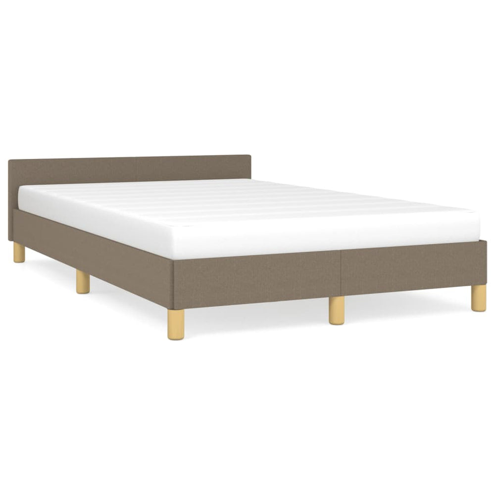 vidaXL Bed Frame without Mattress Taupe 120x190 cm Fabric