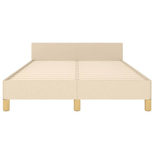 vidaXL Bed Frame Without Mattress Cream 120x190 cm Fabric