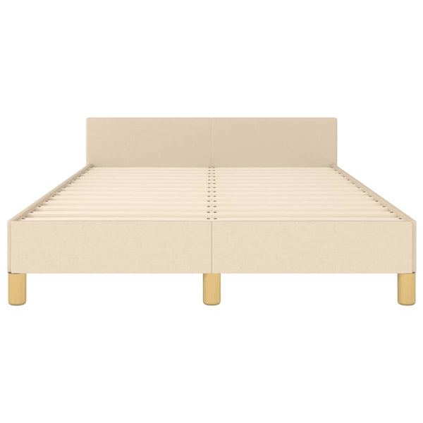 vidaXL Bed Frame Without Mattress Cream 120x190 cm Fabric