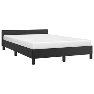 vidaXL Bed Frame without Mattress Black 120x190 cm Faux Leather