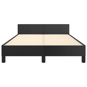 vidaXL Bed Frame without Mattress Black 120x190 cm Faux Leather