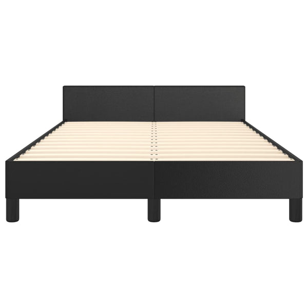 vidaXL Bed Frame without Mattress Black 120x190 cm Faux Leather