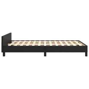 vidaXL Bed Frame without Mattress Black 120x190 cm Faux Leather
