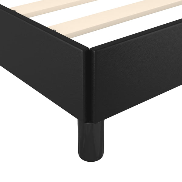 vidaXL Bed Frame without Mattress Black 120x190 cm Faux Leather