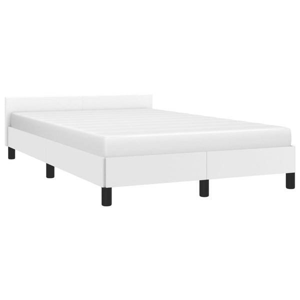 vidaXL Bed Frame Without Mattress White 120x190 cm Faux Leather
