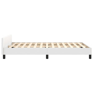 vidaXL Bed Frame Without Mattress White 120x190 cm Faux Leather