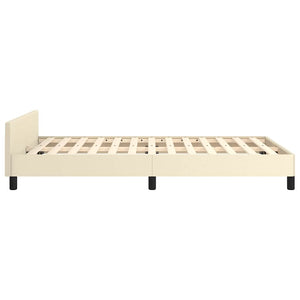 vidaXL Bed Frame without Mattress Cream 120x190 cm Faux Leather