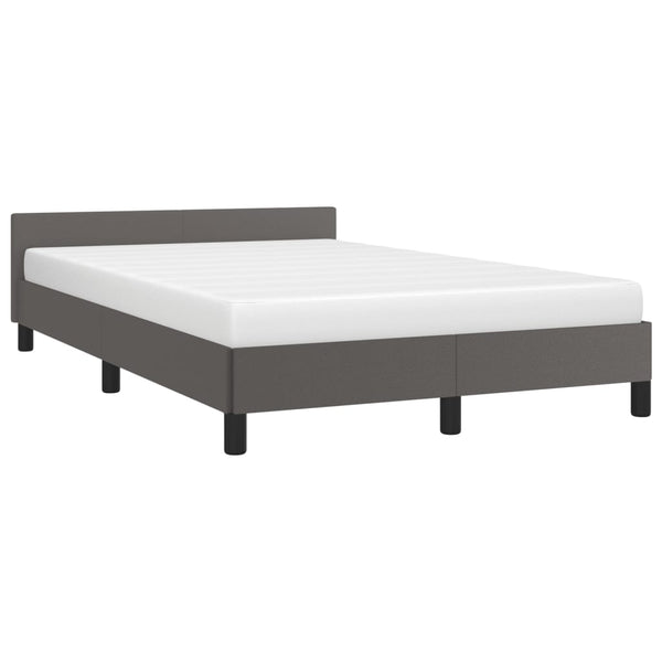 vidaXL Bed Frame Without Mattress Grey 120x190 cm Faux Leather