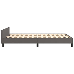 vidaXL Bed Frame Without Mattress Grey 120x190 cm Faux Leather