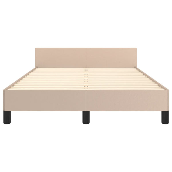 vidaXL Bed Frame without Mattress Cappuccino Brown 120x190cm Faux Leather