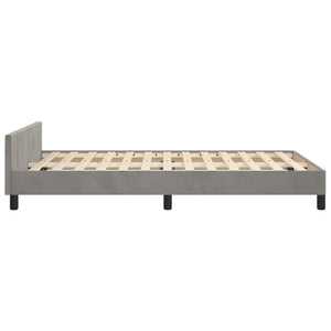 vidaXL Bed Frame without Mattress Light Grey 120x190 cm Velvet