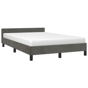 vidaXL Bed Frame without Mattress Dark Gray 120x190 cm Velvet
